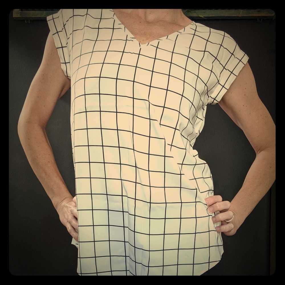 White & Black blouse